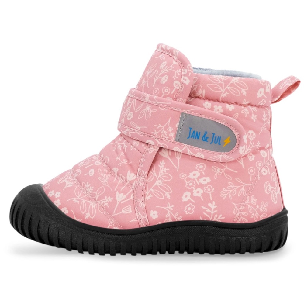 Jan & Jul Kids Pink Floral Winter Boots